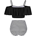Miniatyrbillede 2 af 4: Tummy Control badedragter til kvinder, Off Shoulder S