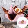 Miniatyrbilde 4 av 5: Dobbeltlags hengekøye for hamster, dobbeltlags hengekøye for hamster, dobbelt hengekøye for hamster, hengekøye for hamster, for små dyr som leker og sover