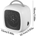 Miniatyrbillede 2 af 5: Mini radiator til skrivebord - Hurtig keramisk varme rumradiatorer PTC, lydløse laptop bordradiatorer og energieffektive til soveværelser, brug