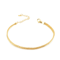 Miniatyrbilde 1 av 4: Minimalistisk design flat snake bone chain armbånd for kvinner