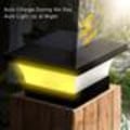 Miniatyrbilde 3 av 4: Vanntett LED solcelle stolpe lys for utendørs hagestolpe for 10x10cm trestolpe, terrasse, gjerde (1 stk)