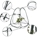Miniatyrbilde 3 av 5: Mini Pop Up drivhus - Lite vintertelt for planter - Blomsterpotte - Mini drivhus - Vinterbeskyttelse for planter (70 x 70 x 80 cm)
