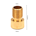 Miniatyrbilde 2 av 5: 4-pakks sykkeldekk-inflasjonsventil-adapter med manuell pumpe eller luftkompressor - Konverterer Presta-ventil (tynn) til Schrader-ventil (grov) fra SV til