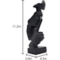 Miniatyrbilde 4 av 5: Stillhet er gull Abstrakt Statue Harpiks Håndverk Dekorasjon