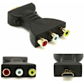 Miniatyrbild 1 av 5: HDMI HDMI-adapter till 3 RCA Komposit hona AV AUDIO VIDEO TV-omvandlare