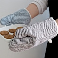 Miniatyrbild 4 av 5: 1Grön Värmebeständig Ugnshandskar Värmebeständig Halkskydd Ugnshandskar Mikrovågshandskar Handskydd Pizza, Grill