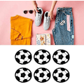 Miniatyrbillede 2 af 4: Stof Fodbold Broderet Patch Flere Dekorerede Mønstre Diy Sytilbehør Dekoration Tøj Mærke Håndværk Tilbehør
