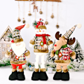 Miniatyrbillede 3 af 4: Jule-retro plyspuppe, ternet julemand ren julepynt