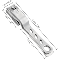 Miniatyrbillede 2 af 3: Professionel rustfri negleklipper med etui - 9,9 cm fod- og håndnegleklipper - 360 graders drejehoved - stærk til tykke negle -