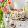 Miniatyrbild 2 av 5: Glad Påsk Kaninöron Katt Kuddfodral, 30*50cm Påskägg Semester Kudde Box Dekoration Lämplig för Soffa Soffa