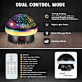 Miniatyrbilde 2 av 5: Stjerneprojektor nattlys med 8 projeksjonsmoduser RC Stjerneprojektorlys 360° Rotasjon Stjerneprojektorlampe Galakse Himmellys Projektor Batteri/USB-strøm