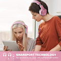 Miniatyrbild 2 av 5: Trådburna over-ear-hörlurar Studioövervakning och mixning DJ-stereohörlurar för AMP-datorinspelning Podcasting-tangentbord Gitarr Laptop(Sakura powd