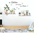 Miniatyrbild 1 av 5: Väggdekaler Kök Växter Dekal Vägg Papillon Vägg Steker Ordspråk Grönt Blad Väggdekoration Restaurang Sovrum