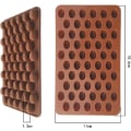 Miniatyrbild 2 av 5: 55 Hål Kaffebönformad Chokladform 3D Non-Stick Silikonform för Kakor, Fondanter, Geléer, Isbitar