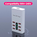 Miniatyrbild 2 av 4: Strömdriven USB-hubb, aluminium 6-portars USB-strömremsa hubb med extern 5V/2A strömförsörjning Multi-port USB-hubb,...