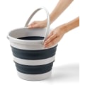 Miniatyrbilde 4 av 5: Grå - 1 stk sammenleggbar bøtte, 10 liter, polypropylen + termoplast.