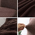 Miniatyrbillede 3 af 5: 4 stk. ternet jacquard stolebende universal universal stolebende