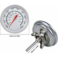 Miniatyrbilde 4 av 5: Termometer for grill, MAX 500 °C/1000 °F Rustfritt stål termometer F Analog skjerm Analogt termometer for ovn, pizzaovn, vedovn