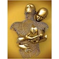 Miniatyrbild 1 av 5: Modern konstposter, abstrakt metallfigur skulptur canvas, 3D metallfigur staty väggkonst dekoration oramad för vardagsrum/sovrum/kontor, 4060c