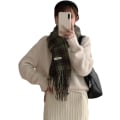Miniatyrbillede 1 af 4: Tørklæde til kvinder, touch plaid sjal, moderigtigt, stort, tykt sjal, moderigtigt, koldt beskyttende, varmt, blødt, fluffy frakke unisex