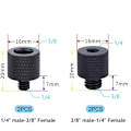 Miniatyrbild 2 av 5: Kameraskruv Adapter Set, 1/4\" Hane till 3/8\" Hona och 3/8\" Hane till 1/4\" Hona Gängadapter för Kameramonitor, Mikrofonstativ, Stativ
