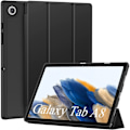 Pikkukuva 1 / 5: (Musta) Samsung Galaxy Tab A8 10.5-tuumainen 2021 Silikoni Tablet-kotelo (SM-X205N/X200N), ultraohut kuori, PU-nahkakotelo pidikefunktiolla, sopiva