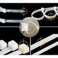 Miniatyrbilde 3 av 5: Kabelbinderssett, Betterlife 100 stk. kabelbindere hvite kabelbindere med selvklebende holdere Slangeklemme Base Supports for Computer Electrical Wire Factory Gar