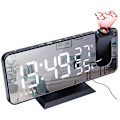 Miniatyrbild 3 av 4: Projektionsväckarklocka, digital väckarklocka med projektion, klockradio med USB-anslutning, stor LED-skärm, dubbel alarm snooze, projektion ljus
