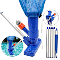 Miniatyrbild 1 av 5: Bärbar pool dammsugare kit, Mini pool dammsugare pool rengöringstillbehör med 5-sektions stång 2 nätpåsar