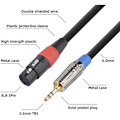 Miniatyrbillede 3 af 5: XLR Jack 3,5 mm kabel, hun XLR mikrofonkabel til 3,5 mm mini jack til videokameraer, digitale spejlreflekskameraer, computeroptagelsesenhed osv. - 1 m