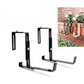 Miniatyrbild 1 av 5: Antracit blomkruksstöd - Robust och justerbar blomlåda - Blomkrukshållare i metall för balkong
