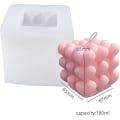 Miniatyrbillede 4 af 5: 1 stk. 3D boblehjerte stearinlysform silikone stearinlysform - DIY stearinlysform - chokoladeform - harpiksform - silikoneform