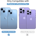 Miniatyrbild 2 av 5: [4 stycken] Bakre kameraskydd kompatibel med iPhone 14 6.1“ / iPhone 14 Plus 6.7'' Kamera, Kameraskydd [Anti Scratch] Ultra Resistent Temp