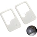Miniatyrbild 1 av 5: 4X 2X Fickkortsförstoringsglas med ljus, 2-pack små minilupor för läsning, smycken, pussel, experiment, undersökning,