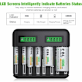 Miniatyrbillede 2 af 5: LCD universal batterioplader - Ni-MH genopladelig batterioplader, batteridetektionsteknologi