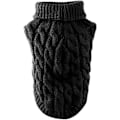 Miniatyrbillede 2 af 5: Kæledyrs Rullekrave Strikket Sweater Vinter Varm Tyk Hæklet Sweater Frakke Egnet til Små Mellemstore Store Hunde Katte Hvalp (S)