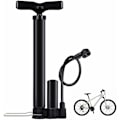 Miniatyrbillede 4 af 5: Cykepumpe, boldpumpe, stående pumpe med højtryksmanometer 120 psi, Presta ventil og Schrader til cykler basketball fodbold balloner