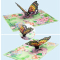 Pikkukuva 5 / 5: 3D-popup-kortti, ainutlaatuinen käsintehty perhos-3D-popup-onnittelukortti, tyhjä kortti, syntymäpäivä, vuosipäiväkortti, sopii perheelle (perhonen)