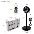 Miniatyrbilde 2 av 5: Solnedgang Projektorlampe, 5W 16 Farger og RGB Fargeendring Solnedgang Projektorlampe med Fjernkontroll, Solarlampe, Romantisk Visjon