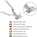 Miniatyrbillede 3 af 3: Professionel rustfri negleklipper med etui - 9,9 cm fod- og håndnegleklipper - 360 graders drejehoved - stærk til tykke negle -