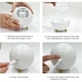 Miniatyrbilde 3 av 5: 220 ml Luftfukter for huset, kald tåke med lys 7 farger, automatisk stopp, skrivebordsspray (hvit katt)