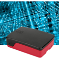 Miniatyrbillede 4 af 5: ABS beskyttelsesetui, klikåbning, præcist hul, korrosionsbestandighed til Raspberry Pi 4B (Rød Sort)