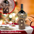 Miniatyrbilde 4 av 4: Julevinflaskedeksel, 2 stk julevinflaskedeksel, juledekorasjonsposer for flasker, julevingaveposer, for å pynte vin