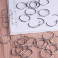 Miniatyrbillede 2 af 5: Bogringe Metalringe 50stk 50mm Bogbindingsringe til notesbog Dagbog Fotoalbum DIY Planner