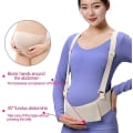 Miniatyrbild 4 av 5: Maternity Elasticitet Andningsbar Bälte Straddle Axelrem Graviditetsstöd Band Bukstöd Skyddande Bälte（L）