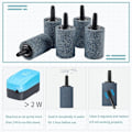 Miniatyrbillede 3 af 4: 1,5 cm Akvarium Luftsten Cylindrisk Boble Diffuser Udgivelsesværktøj til Nano Luftpumper, Små Spande, Akvarier og Udendørs Havetanke (10 stk)