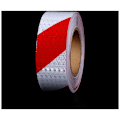 Miniatyrbilde 5 av 5: Rød og hvit signaltape Reflekterende stripe Klistremerke Trafikkvarsling Natt med reflekterende bilmerking gulv, 5cm x 25m