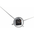 Miniatyrbild 4 av 5: Silverfärg - stor väggklocka - 3D-visare - Quartzurverk - Kreativ fritid - inredning