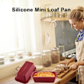 Miniatyrbild 3 av 5: Silikon Mini Brödform Set om 1, NonStick Lätt Släpp Rektangel Silikon Mini Tårta Pan för Bakning Bröd, Flexibel BPA Fri Silikon Bakform och