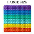 Miniatyrbilde 1 av 4: Stor Pop Fidget Leke, Stor Regnbue Pop, 256 Bobler, 12 Tommer